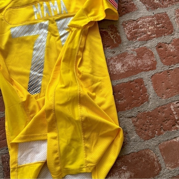 Army Football Adidas Game Uniform Jersey 3XL Mama #75 yellow, black, silver - Picture 14 of 15